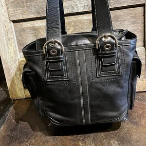 Coach Black Leather Soho Carryall Bag
